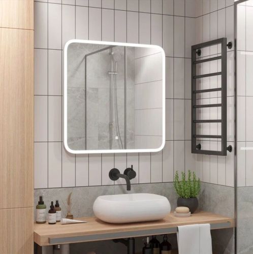 Зеркало с подсветкой и антизапотевателем Uperwood Foster 291020570 80х80 подвесное - фото 2