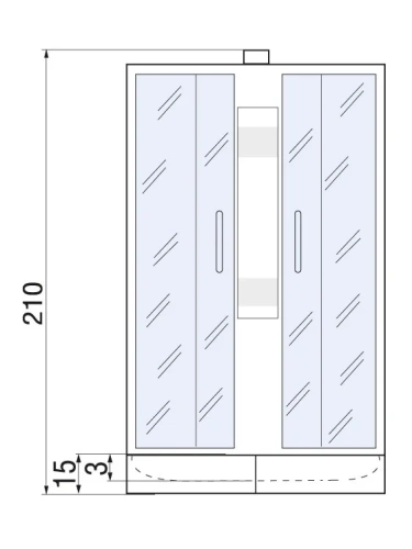 Душевая кабина River NARA Б/К 100/24 MT (10000002998) 100х100 четверть круга без крыши ориентация универсальная - фото 2