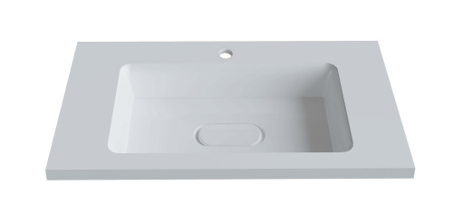 Раковина из литьевого мрамора Uperwood Modul 2911020340 77х45 полувстраиваемая цвет белый - фото 5