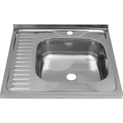 Кухонная мойка Melana 073 t R (*20) 60х60 цвет хром поверхность Матовая - фото 2
