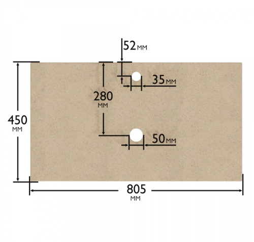 Столешница СанТа 900149 81х45 подвесная цвет колорадо - фото 4