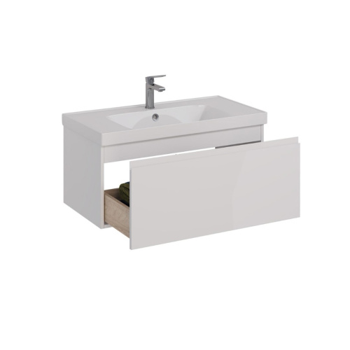 Тумба под раковину LeMark Veon Mini LM02VM90T 87х45х43 подвесная цвет белый - фото 2