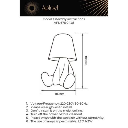 Настольная лампа Aployt Noemi (Ноеми) APL.676.04.01