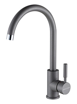 Смеситель для кухни Paulmark HOLSTEIN Ho212063-402 на раковину серый металлик