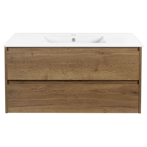 Тумба под раковину Vincea Gio VMC-2G100TO 100х46х50 подвесная цвет коричневый - фото 5