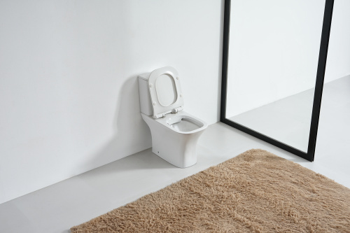 Унитаз напольный с бачком Orange C02-000W белый с сиденьем микролифт душевой смыв - фото 3