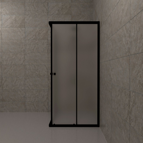 Душевой уголок Тритон Вента-БВ Щ0000064631 90х90 стекло матовое профиль черный без поддона - фото 5