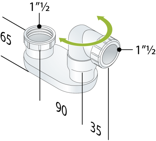 Сифон для слива-перелива OMP Tea 290.007.6 - фото 2
