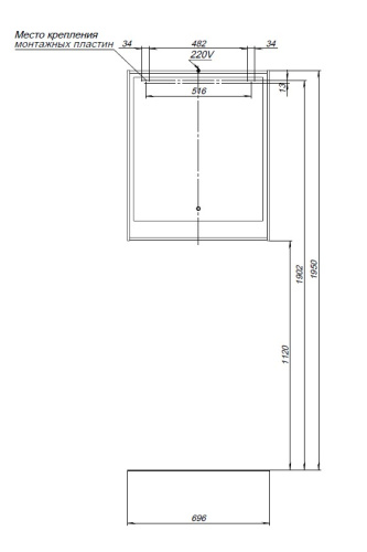 Зеркало в ванную Aquanet Милан 00336404 70х83 цвет светлое дерево - фото 5