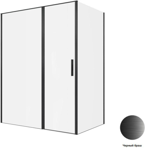 Душевой уголок Allen Brau Priority 3.31039.BBA + 3.31048.BBA 160х100 стекло прозрачное профиль черный без поддона - фото 5