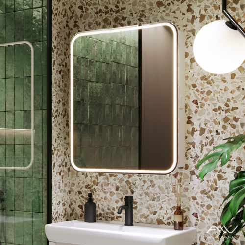 Зеркало-шкаф Alavann Lana ALV0279002 70х15х80 подвесной цвет белый - фото 3