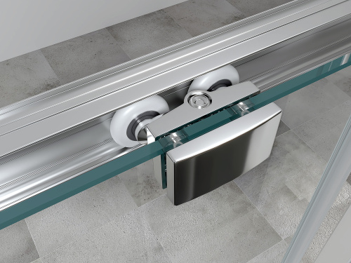 Душевая дверь Abber Schwarzer Diamant AG301505 150х190 стекло прозрачное профиль хром глянцевый - фото 5