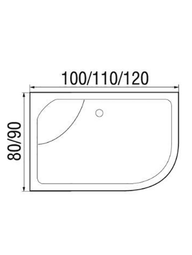 Душевая кабина River NARA 120/90/44 MT R (10000003642) 120х90 асимметричная с крышей ориентация правая - фото 3