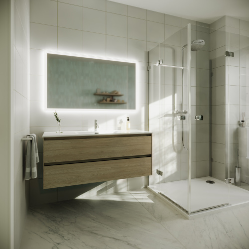 Тумба под раковину Sancos Cento CN120-1KE 119х45х50 подвесная цвет карпатская ель - фото 3