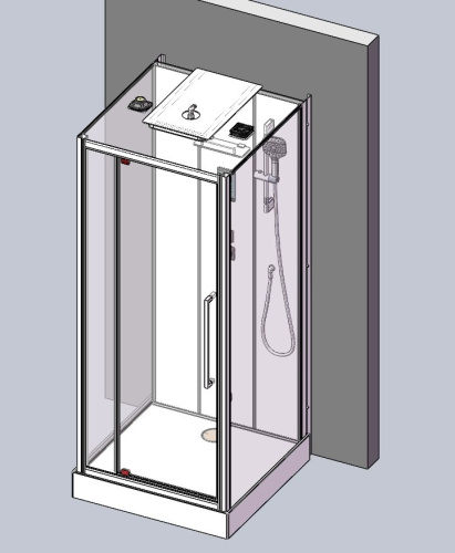 Душевая кабина Acquazzone Nikita 90SWS с паром 90х95 квадратная с крышей ориентация универсальная - фото 2