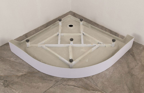 Душевой поддон Agger A01-100TCR/T 98х98 акрил белый с каркасом - фото 4