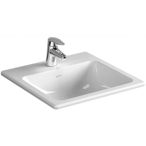Раковина из сантехнического фарфора Vitra S20 5465B003-0001 60х50 накладная цвет белый 1 отверстие под смеситель
