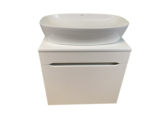 Тумба с раковиной Sintesi STL.W7013_SIN-LVB-APP-405 60х55х50 подвесная цвет белый - фото 4