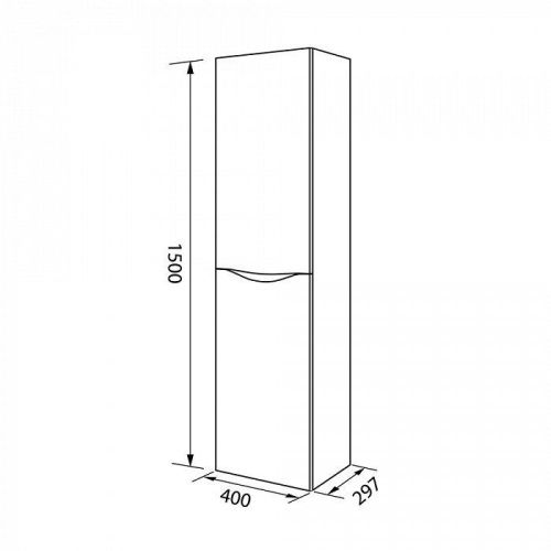 Шкаф-пенал IDDIS Cloud CLO40W0i97 40х30х150 подвесной цвет белый - фото 4