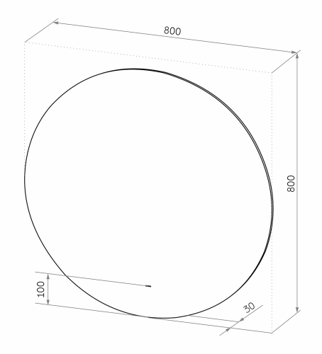 Зеркало в ванную Misty Зеркала (сенсорные) АЛА-02-800-14 80х80 - фото 5