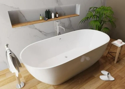 Ванна из литьевго мрамора Taliente Nemi Matt NE18078Matt 180х79 отдельностоящая овальная без каркаса - фото 5