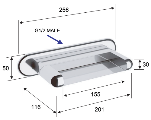 Излив Remer 359NC настенный хром - фото 2