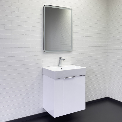 Тумба с раковиной Comforty Асти 00-00019248CF 60х46х70 подвесная цвет белый - фото 3