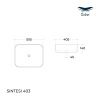 Тумба с раковиной Sintesi STL.W7019_SIN-LVB-APP-403 60х60 подвесная цвет белый