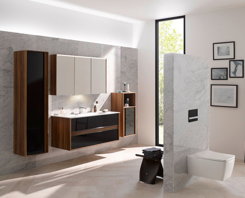 Шкаф-пенал Vitra Metropole 58204 40х35х160 подвесной цвет сливовое дерево - фото 2