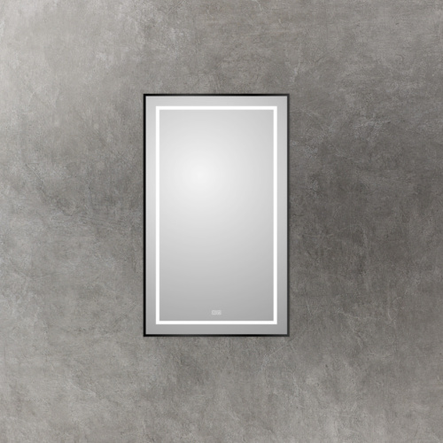 Зеркало в ванную BelBagno Kraft SPC-KRAFT-600-1000-LED-TCH-WARM-NERO 60х100 - фото 3