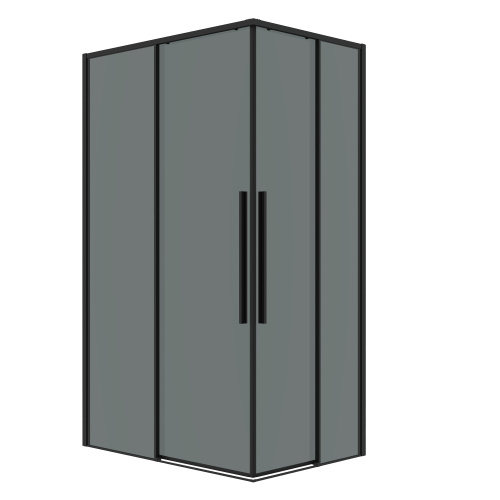 Душевой уголок Grossman Galaxy 300.K33.01.1110.21.10 110х100 стекло прозрачное профиль черный матовый без поддона