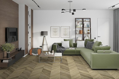 Кварцвиниловая плитка Damy Floor CHEVRON LVT DF06-Ch-LVT Амбуаз толщина 0.25 см 43 класс 600х127 - фото 4
