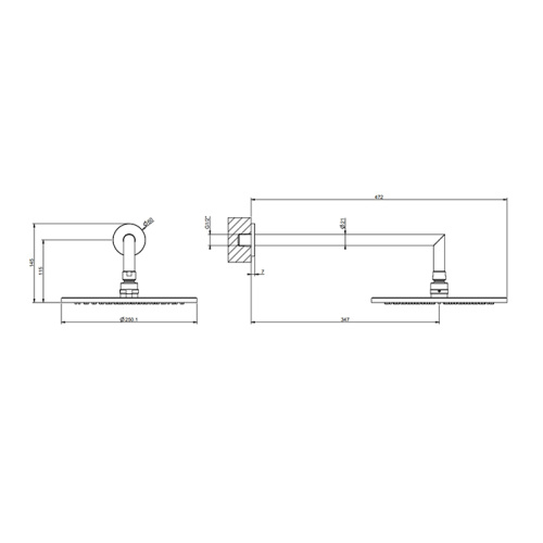 Верхний душ Gessi Ingranaggio 63348#727 золото - фото 2
