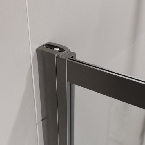 Душевая шторка на ванну Cezares SLIDER SLIDER-FIX-VF-11-90/150-C-GM 90х150 стекло прозрачное профиль оружейная сталь ориентация универсальная - фото 2