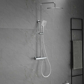 Душевая стойка Vincea Next VSFS-1N0TCH настенная цвет хром с термостатом