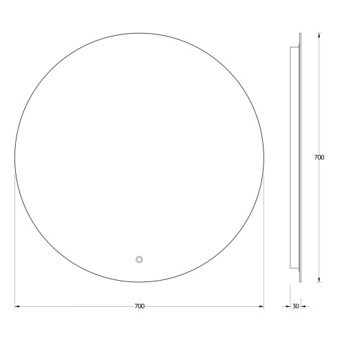 Зеркало в ванную Evoform Ledshine BY 2654 70х70 - фото 2