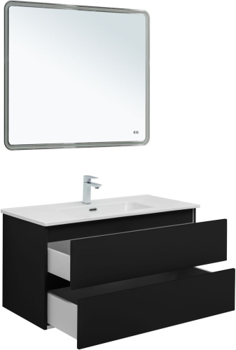 Тумба под раковину Aquanet Вега 2.0 00337945 99х46х50 подвесная цвет синий - фото 2