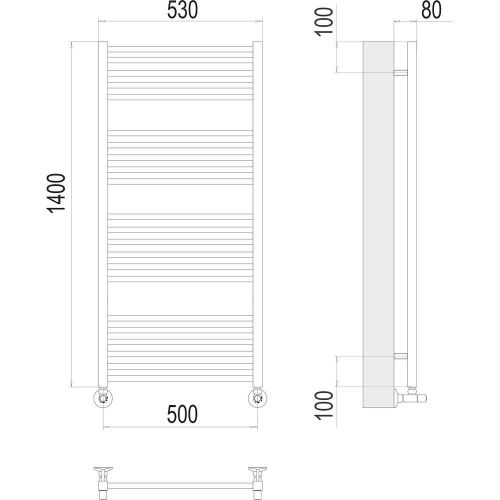 Полотенцесушитель Terminus 4670078530820 53х140 водяной хром - фото 3
