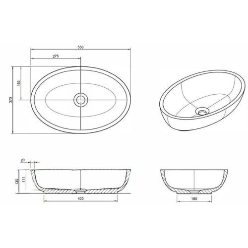 Раковина из искусственного камня Knief Solid Surface 70201050 60 см накладная цвет оранжевый без отверстий под смеситель - фото 2