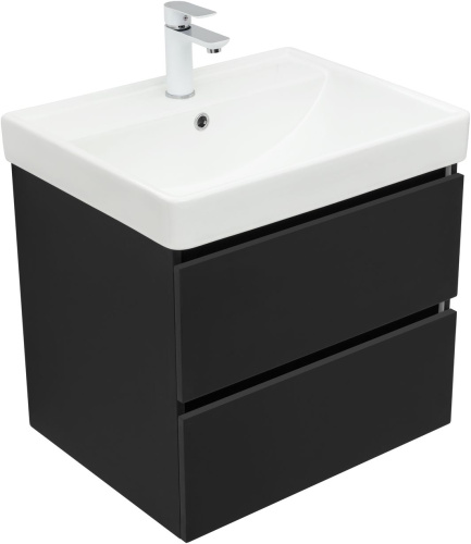 Тумба под раковину Aquanet Вега 2.0 00337953 58х47х50 подвесная цвет черный - фото 3