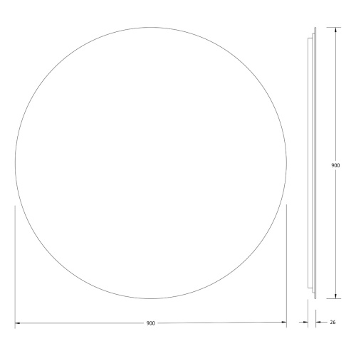 Зеркало в ванную Defesto OPTI DF 2856R 90х90 - фото 2
