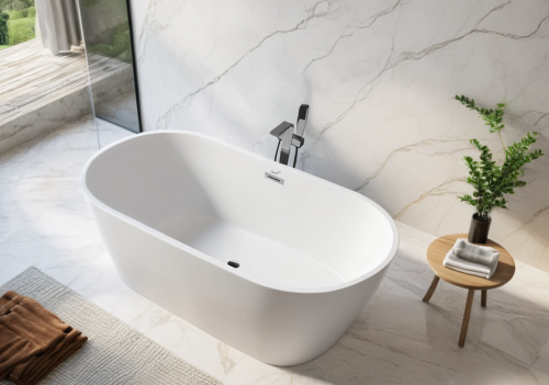 Ванна акриловая Cerutti SPA CT10520 170х75 отдельностоящая овальная с ножками - фото 2