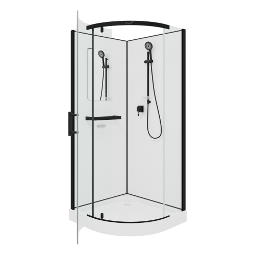 Душевая кабина Cerutti SPA KORRA90B 90х90 четверть круга без крыши ориентация универсальная - фото 3
