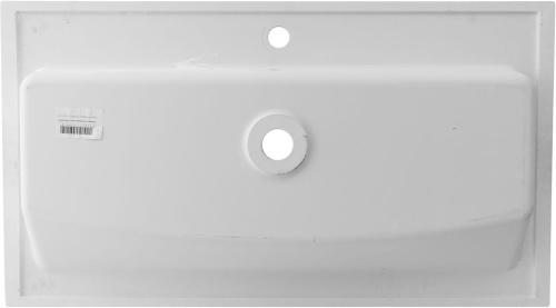 Раковина из искусственного камня Aquanet Электра НФ-00008412 90х50 полувстраиваемая цвет белый 1 отверстие под смеситель - фото 2