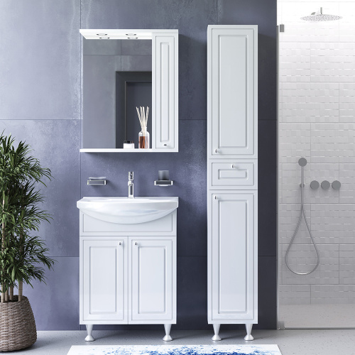 Зеркало-шкаф Damixa Palace One M41MPR0601WG 60х19х75 подвесной цвет белый глянцевый - фото 3