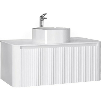 Тумба под раковину Jorno LUMINO Lum.01.100/P/W/JR 100х52х42 подвесная цвет белый