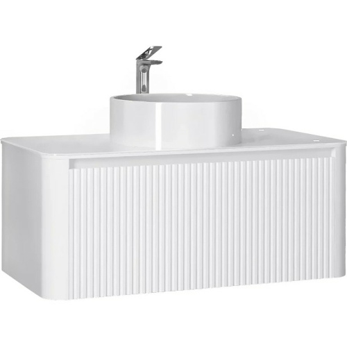 Тумба под раковину Jorno LUMINO Lum.01.100/P/W/JR 100х52х42 подвесная цвет белый