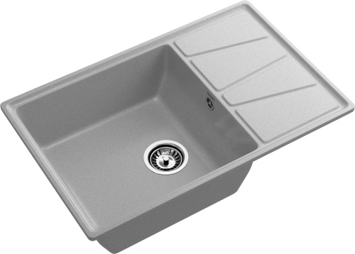 Кухонная мойка Granfest Vertex V-780L серый 78х50 цвет серый поверхность матовая - фото 2
