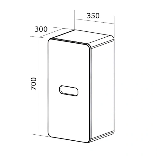 Шкаф-пенал 1MarKa Vortex Ц0000033030 35х30х70 - фото 2