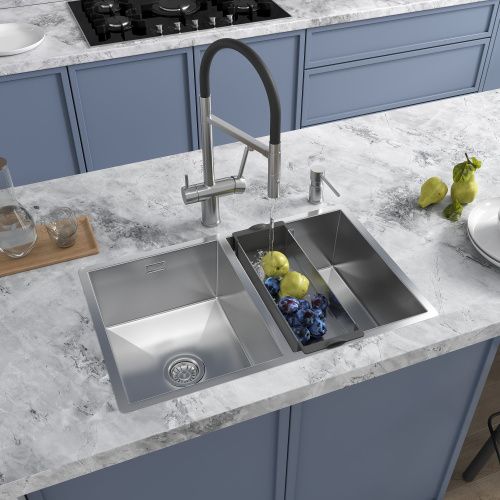 Смеситель для кухни Reflexion Lago RX9901SS на мойку серый - фото 5